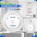 Microwave Plate Replacement 12.5 for GE WB39X10003 Samsung DE74-20015G Microwave Glass Plate - Rotating Glass Microwave Turntable Plate Oven Spinning Dish Tray For Better Reheating and Cooking