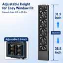 Vertical Window Exhaust Fan, Adjustable Height for Sliding Windows | horizontal or vertical use, washable mesh, no-drill, low noise, Large
