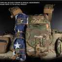 Tactical Flag Bungee Elastic Fastener Strap Shock Cord Retention Molle Webbing Loop Cord Lock Secure Plate Carrier Attachment