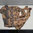 LXUAMR Sexy Jumpsuits for Women See Through Mesh Print Backless Bodycon Club Jumpsuit, Small