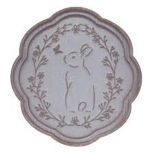 SkyCozy Easter Bunny Nursery Wall Art Decor 10x10 Inch | Neutral Cottagecore Wildflower Easter Rabbit Round Hanging Wall Decor for Kids Boy Girl Nursery Room Bedroom Playroom set of 5
