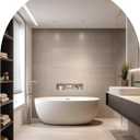 ROYUEXT Bathroom Mirror 14 x 12 Inch, Arched Mirror Wall Mounted Frameless Self Adhesive High Clear Glass Mirrors for Firplace, Entryway, Hallway, Restroom, Salon Decor