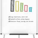 VIZ-PRO Magnetic Portable Easel Dry Erase Board, Flipchart Easel Stand Tripod Whiteboard, 24"W x 36"L