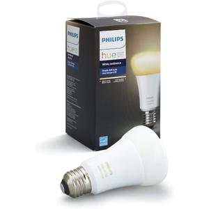 Philips - Hue White Ambiance A19 Wi-Fi Smart LED Bulb - California Residents - White (Hue Hub Required)