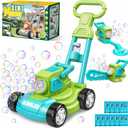 Bubble Lawn Mower for Kids, 3-in-1 Bubble Machine Blower with 10 Bubble Solution, Outdoor Push Toys for Toddlers Ages 3-8, Birthday Easter Summer Gift for Boys Girls 3 4 5 6 7 8 Year Old