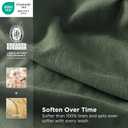 Bedsure King Size Bed Sheets - Cotton Linen Sheet Set, PureWoven Soft, Breathable & Anti-Pilling, Deep Pocket King Fitted Bedsheets Up to 16 Inches, 4 Pieces, Olive Green