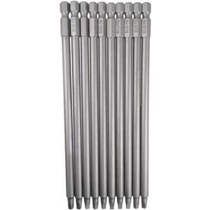 Wolfride 10pcs Square Head Bits #2 Square Drive Bit Set 1/4-Inch Shank Tip Bit #2 Long Magnetic Square Head Screwdriver Bits 5.9 Inch Length