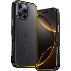 AOHI for iPhone 16 Pro Case Compatible with MagSafe, Military Grade Drop Protection Slim Magnetic Shockproof Phone Case for 6.3-Inch iPhone 16 Pro, Black