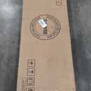 GarveeHome Natural Rattan Full Size Bed Frame with Sliding Barn Door Storage Cabinets, LED Light Headboard, Boho Farmhouse Wood Platform Bed with Solid Wood Legs Support, No Box Spring Needed