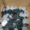 Dazzle Bright C9 Christmas String Lights, 100 LED 66 FT Waterproof Connectable Fairy Lights with 100 Spring Clips Timer, Christmas Decoration for Outdoor Roofline Home Garden Yard Tree, Warm White