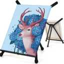 Falling in Art Aluminum 15" to 21" Tabletop Easel Display, Black Tripod with Rubber Feet, Holds Canvas, Paintings, Books, Photos, Signs
