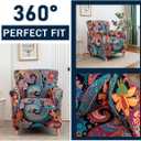 Accent Chair Covers with Arms Stretch Mid Century Modern Accent Chair Slipcovers 1-Piece Printed Banquet Arm Chair Cover Couch Sofa Covers Protector for Living Room Office Hotel #11