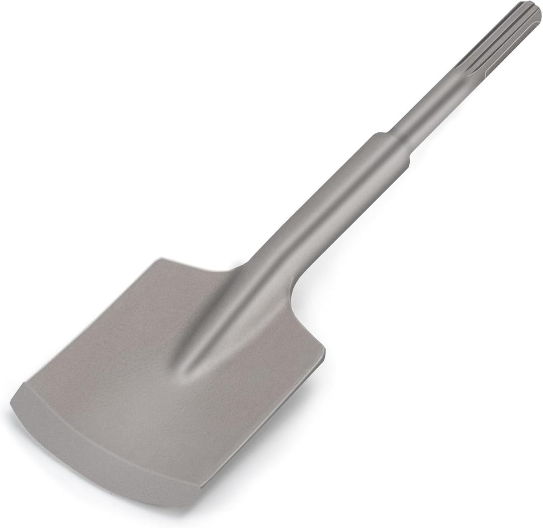 SDS Max Clay Spade, TOOVEM 4.3 x 16.5 Inch SDS Max Chisel Shovel Bit Removal Tool, Clay Spade Alloy Steel Tile Concrete Brick Sand Stone for SDS Max Rotary Jack Hammer Bits Drill
