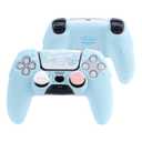 Kuitmor Silicone PS5 Controller Cover Skin Set, Anti-Slip Soft Protective Case for PS5 Wireless Controller with 2 Thumb Grip Caps and 1 Sticker (Blue Cinnamoroll)