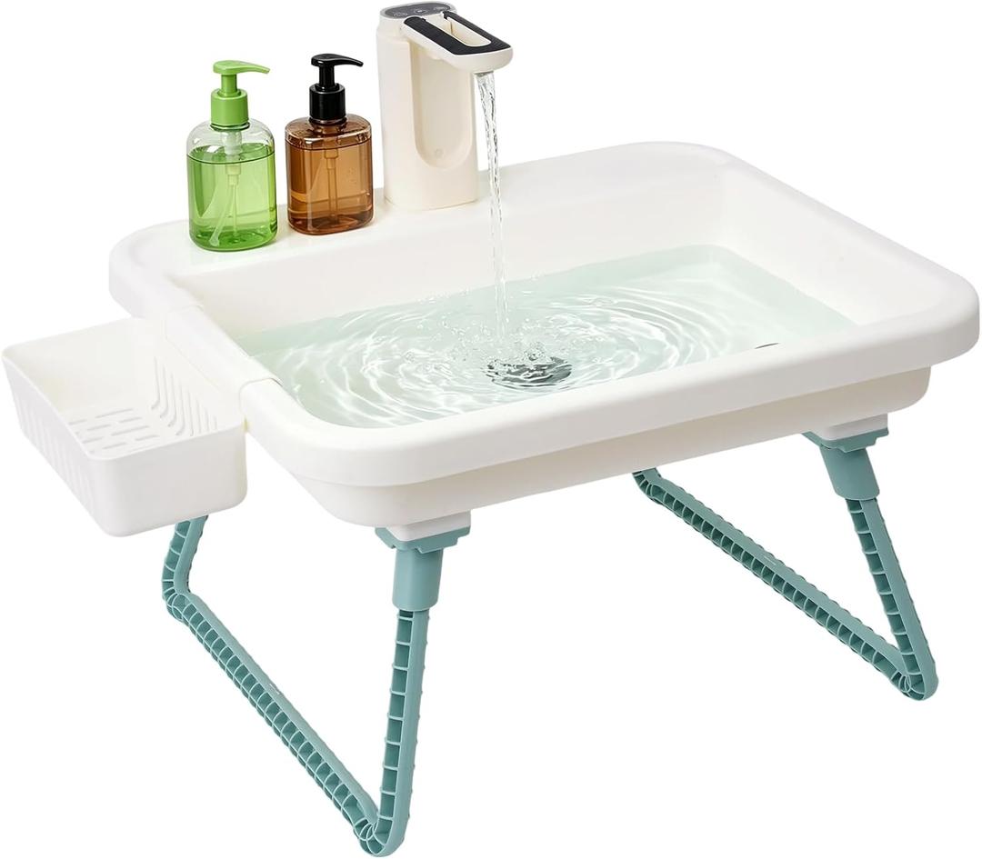 Portable Hand Washing Station with Electric Faucet, Large, 20"D x 17"W x 6"H
