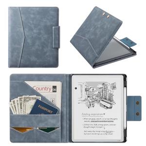 CoBak Premium PU Leather Case for 11" Kindle Scribe 3rd Gen 2025, Kindle Scribe Colorsoft, TouchPad D10, Folio Cover with Pen Holder, Auto Sleep/Wake, Card Slots & File Folders, Not for Remarkable