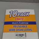 COBETE Non Scratch Wire Dishcloth,Double-Layer Wire Dishwashing Rags for Wet and Dry,Wire Miracle Cleaning Towels and Dish Cloths Multipurpose for Washing Dishes,Cookware, Sinks,Stove Tops,Pack of 10