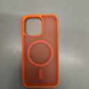 SUPFINE Magnetic for iPhone 13 Pro Case (Compatible with MagSafe)(Military Grade Drop Protection) Slim Translucent Matte Shockproof with Anti-Fingerprint Phone Case, Orange