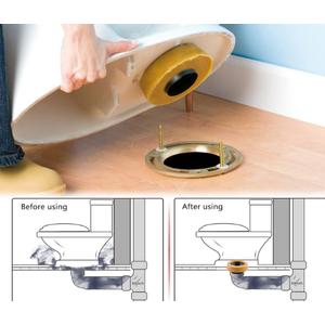 boeemi Extra Thick Wax Ring Toilet Kit,with Bolts for Reinstallation of the Toilet,Fits 3-inch or 4-inch Waste Lines , 1 Pack