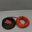 10 Gauge Wire (25FT Each, Red/Black), Low Voltage for Automotive Wiring, Battery Cable, 10AWG, Car Audio, Car Amplifier Power or Ground Cable, Translucent Jacket, CCA, with 10 Heat Shrink Tubing