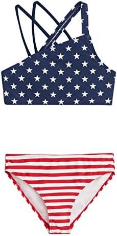 Kanu Surf Girls' Julia UPF 50+ Beach Sport Angle Bikini , size 12