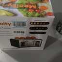 Mecity 4 Slice Toaster with Touch Screen Control, 4 Wide Slots, Stainless Steel Smart Bread Toaster for Bagels, Muffins, Waffles, Dual Control Panel, Timer, Defrost, Reheat, 120V 1650W, Matt Black