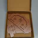 Pooja Mandir for Home, Wooden Temple Small with Utility Shelf, DIY Wall Mounted Puja Mandirs, Home Temple Devghar, Puja Stand for Office, Shop - 8"x8.5" (Shubh Labh with Kalash Carving)