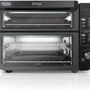 Ninja Double Oven with FlexDoor, FlavorSeal & Smart Finish, Air Fry, Bake, Roast, Toast, Fry, Pizza, Convection Oven, 13-in-1, Black, DCT402BK