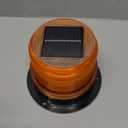 Solar Strobe Warning Safety Flashing Light/Ceiling Strobe Light, with Strong Magnetic Base Waterproof for Construction, Traffic, Factory, Crane Tower, Boat Navigation (Yellow)