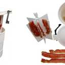 Wow Microwave Bacon Cooker - with Locking Lid and Easy Grip Handle makes cooking bacon a Joy! Made in USA!