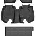 All Weather Car Floor Mats & Cargo Liner for Honda HR-V 2016-2022 (AWD Models) Custom Fit Full Set Accessories - Black