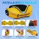 Healrecux Patellar Tendon Support Strap, Silicone Patella Knee Strap, Non-Slip Patella Band Knee Brace for Jumpers Knee, Tendonitis, Basketball, Volleyball - Yellow 1 Pack