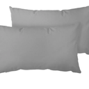 Ergonomic 12x20 Inch Outdoor Lumbar Pillow Covers Waterproof Support Cushion for Patio Chairs, Benches, Sofas Porch, Gray