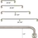 Room Darkening Rods, Single Window Rods 28-86 Inch(2.33-7.17ft) Telescoping Wrap Around Curtain Rod Splicing Structure With Hidden Base Bracket, Matte Nickel