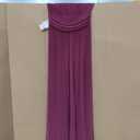 KOH KOH Womens Sexy Cap Short Sleeve V-Neck Flowy Cocktail Gown (Medium, Plum Dark Purple)