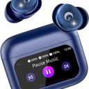 Deep Blue Sleep Earbuds Bluetooth 5.4, 48H Smart Touch Screen in Ear Ear Buds, 2025 Mini Sleep Headphones Small Design for Side Sleepers, 5 EQ Modes, Clear Calls, IPX7 Waterproof in Ear Earphones