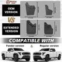 Muslogy Mud Flaps Splash Guards Compatible with Toyota Tacoma 2024 2025 2026 Accessories Front and Rear Mud Guards 4PCS No Drilling Fender Mudguards Kit with Hardware Accessories(Extra Large Version)