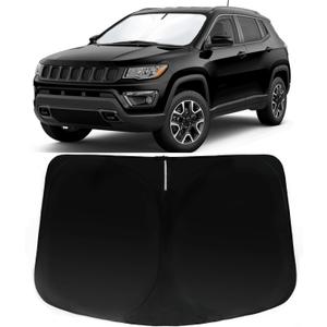Windshield Sun Shade for Jeep Compass 2017-2023, Car Front Window Sunshade with 240T Sun Visor Protector Blocks UV Rays Heat Sun Shield Accessories Windshield Sun Shade for Jeep Compass 2017-2023, Car Front Window Sunshade with 240T Sun Visor Protector Blocks UV Rays Heat Sun Shield Accessories
