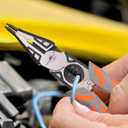 Heavy Duty Combination Pliers, Multi-Function Lineman's Pliers Electrician's Tool with Wire Stripper, Crimper, Cutter, and Snap Ring Plier Side Cutting for Versatile Use