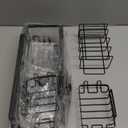 Veken Shower Caddy 6-Pack, Advanced Rustproof Design, No Drilling Adhesive Shelves, Rack with Soap Holder, Large Capacity Bathroom Organizers and Storage, Wall-Mounted Kitchen & Home Decor (Black)