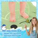 UNEEDE Kids Bathtub Mat Non Slip Shower Mat for Toddlers, Washable Anti Slip Tub Surface, Soft Rubber Mat for Bathtub Shower, Waterproof Bathtub Essentials for ChildrenNot for Textured Surfaces