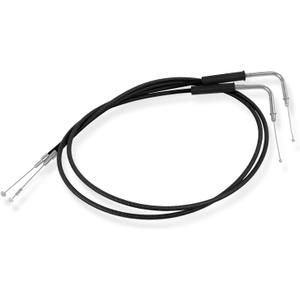 35.4" 39" 43" 47" 51" 55" 59" Stainless Steel Throttle Cable Wire Kit Idle Cable Compatible with Harley Dyna Softail XL 883 1200 Fat Boy Heritage Road King Throttle Clutch Cable Wire(35.4")