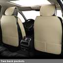 Car Seat Covers Full Set,Universal Fit for Most Cars,SUV,Sedans and Pick-up Trucks,Automotive Vehicle Faux Leather Cushion Covers for 5 Passenger Cars(Full Set,Beige)