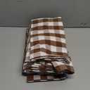 Urban Villa Cloth Napkins 100% Cotton Dinner Napkins Highly Absorbent 20x20 Inches (Set of 12) Brown White Buffalo Checks Reusable Washable Soft Durable Premium Napkins Ideal for Home Wedding Parties