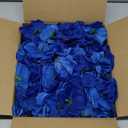LELEE 108pcs Roses Head Flowers with Stem - Royal Blue Artificial Flowers Rose Bulk - Silk Rose Fake Flower for Wedding Bouquet Party Home Decor DIY Baby Shower Centerpieces Tables Decoration