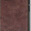 SALAWAT Compatible with iPhone 14 Pro Case, Slim PU Leather Vintage Shockproof Phone Case Cover Lightweight Premium Soft TPU Bumper Hard PC Hybrid Protective Case 6.1 inch (Dark Brown)
