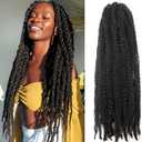 8 Packs Marley Twist Braiding Hair 24 Inches MarleyTwist Hair Long Cuban Twist Hair Marley Afro Kinky Curly Twist Faux Locs Crochet Hair Synthetic Marley Hair Extensions