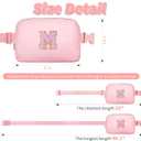 Birthday Gifts for 4 5 6 7 8 9 10 11 12 13 Year Old Girls,Gifts for Teens Kids Daughter Sister Her,Two Way Zipper Crossbody Bag Fanny Pack Belt Bag Cute Trendy Stuff - Peach,M