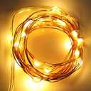 3 x with Timer Function Battery Operated Dewdrop Led Lights,Mini Fairy Lights for Home Parties Christmas/Halloween Holiday Decoration,6 Hours on/18 Hours Off,30 LEDs,10 Feet (Warm White, 2)