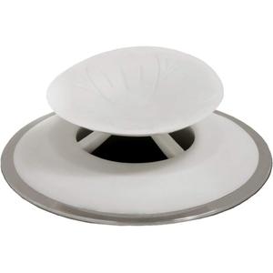 SlipX Solutions Snug Plug Bath Drain Stopper Seals Tightly Around Drain (Fits 1.5 Inch Open Drains, Great for Tubs, Easy Push Open/Close Design)